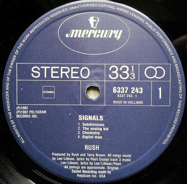 Rush : Signals (LP, Album)