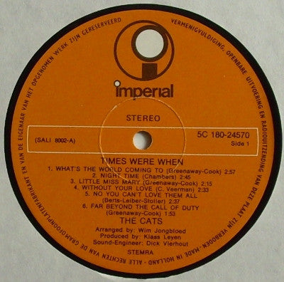 The Cats : Times Were When (2xLP, Comp)