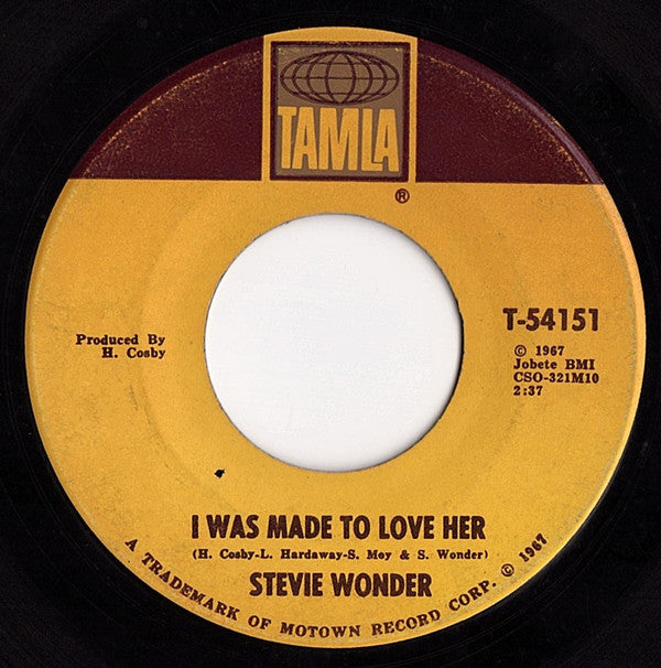 Stevie Wonder : I Was Made To Love Her / Hold Me (7", Single)