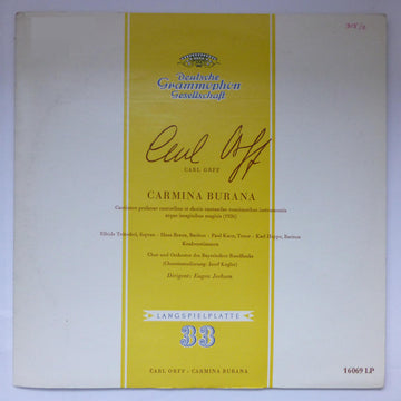 Carl Orff, Elfride Trötschel ∙ Hans Braun ∙ Paul Kuen, Carl Hoppe, Eugen Jochum, Chor Des Bayerischen Rundfunks Und Symphonie-Orchester Des Bayerischen Rundfunks : Carmina Burana (10", Mono, Gat)