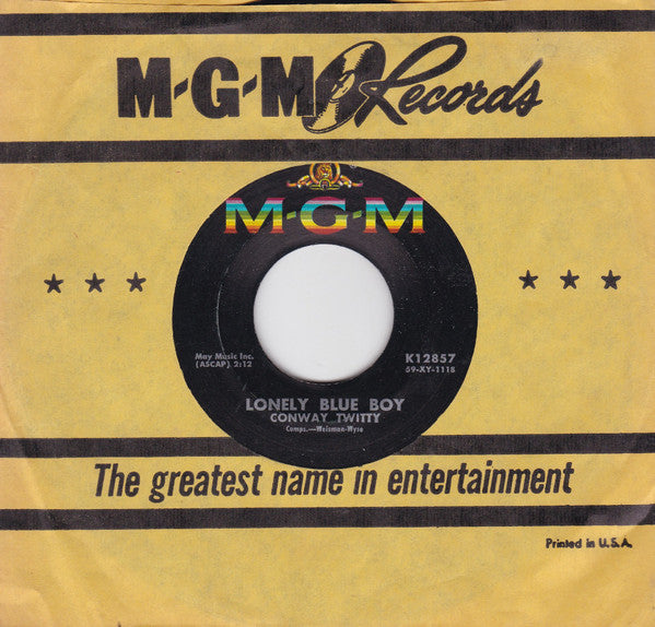 Conway Twitty : Lonely Blue Boy (7", Single)
