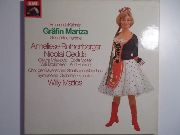 Emmerich Kálmán - Anneliese Rothenberger, Nicolai Gedda, Olivera Miljakovic, Willi Brokmeier, Edda Moser, Kurt Böhme, Chor Der Bayerischen Staatsoper, Symphonie-Orchester Graunke ; Willy Mattes : Gräfin Mariza - Gesamtaufnahme (2xLP, Box)