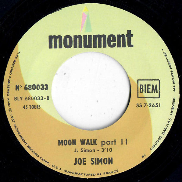 Joe Simon : Moon Walk (7", Single)