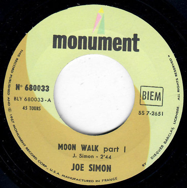 Joe Simon : Moon Walk (7", Single)