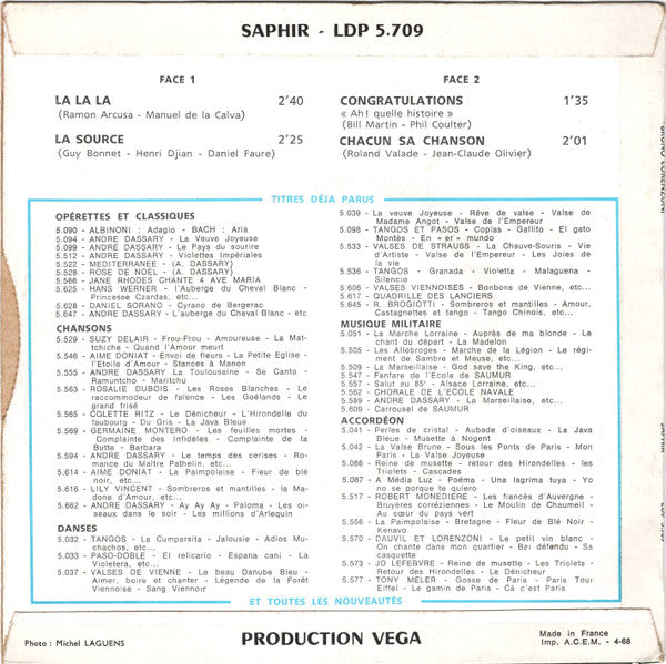 Bruno Lorenzoni : Eurovision 1968 (7", EP)