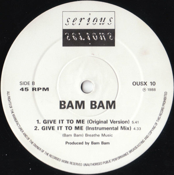 Bam Bam : Give It To Me (Remix) (12")