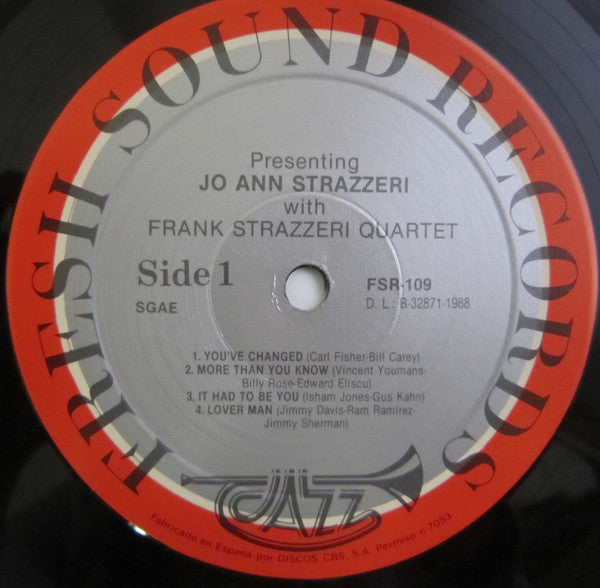 Jo Ann Strazzeri With Frank Strazzeri Quartet : Presenting Jo Ann Strazzeri With Frank Strazzeri Quartet (LP, Album)