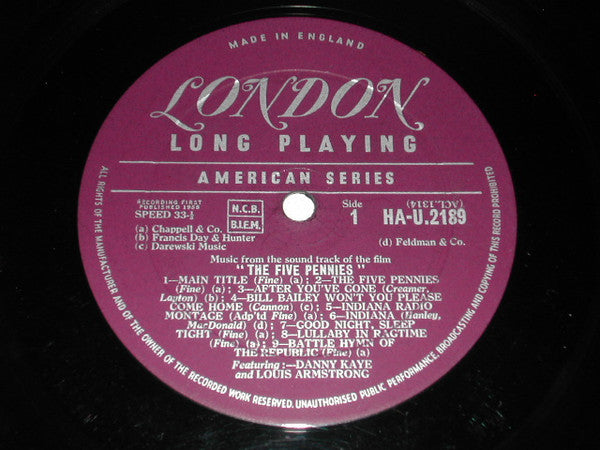 Danny Kaye (2) & Louis Armstrong : The Five Pennies (LP, Album, Mono)