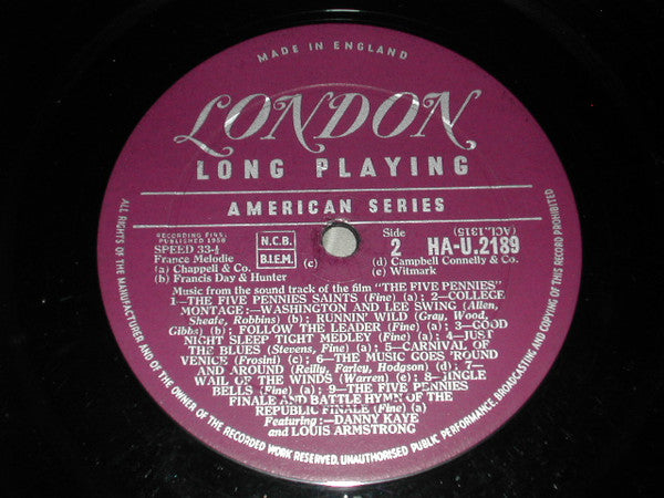 Danny Kaye (2) & Louis Armstrong : The Five Pennies (LP, Album, Mono)