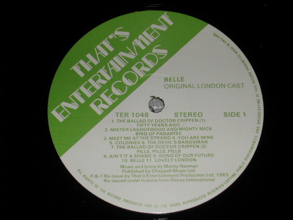 Monty Norman : Belle Or The Ballad Of Doctor Crippen (LP, RE)