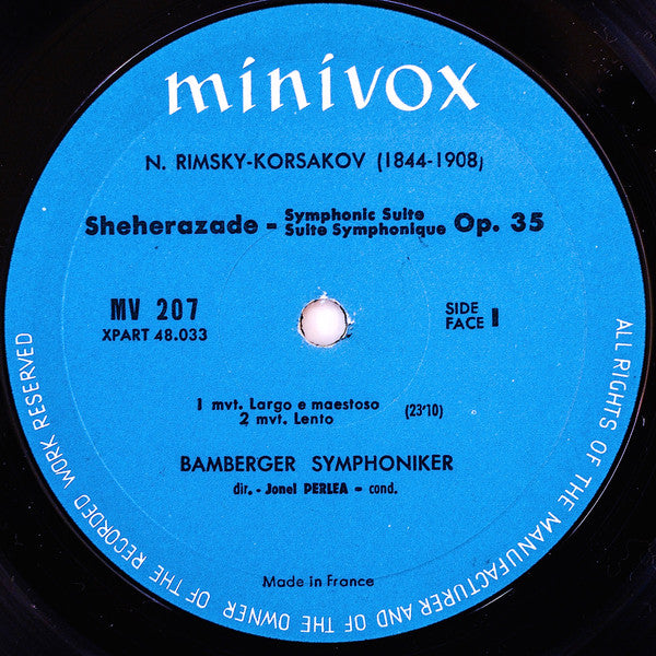 Nikolai Rimsky-Korsakov - Bamberger Symphoniker, Jonel Perlea : Sheherazade (10")
