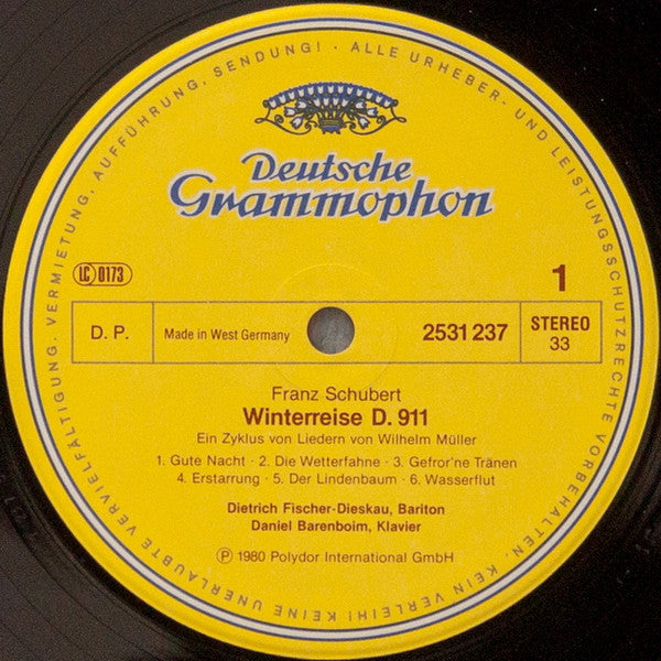 Franz Schubert, Dietrich Fischer-Dieskau ∙ Daniel Barenboim : Winterreise (2xLP + Box)