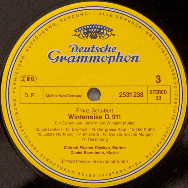 Franz Schubert, Dietrich Fischer-Dieskau ∙ Daniel Barenboim : Winterreise (2xLP + Box)