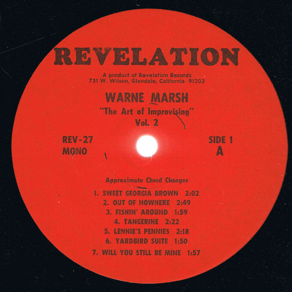Warne Marsh : The Art of Improvising Volume 2 (LP, Album)