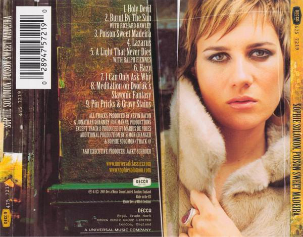 Sophie Solomon : Poison Sweet Madeira (CD, Album)