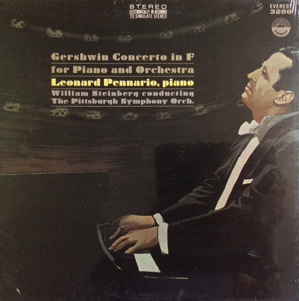 George Gershwin, Leonard Pennario, William Steinberg : Gershwin: Concerto In F - Leonard Pennario, Piano; William Steinberg Conducting The Pittsburgh Symphony Orchestra (LP, Album)