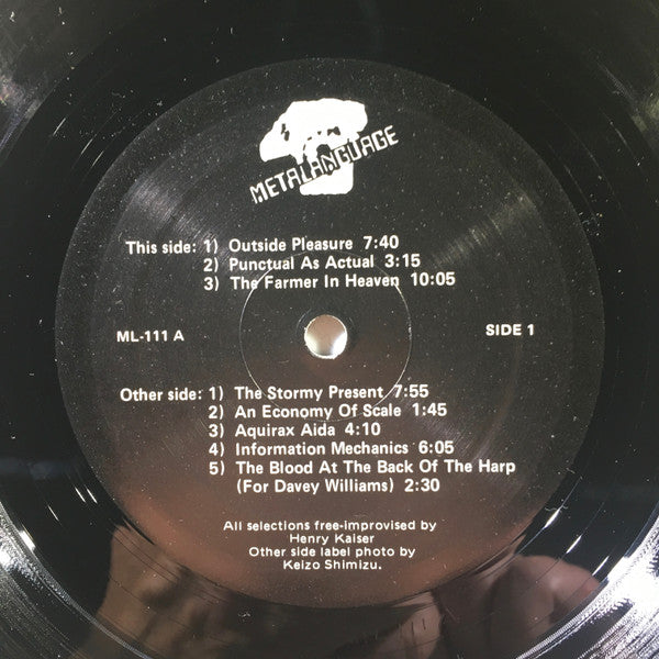 Henry Kaiser : Outside Pleasure (LP)