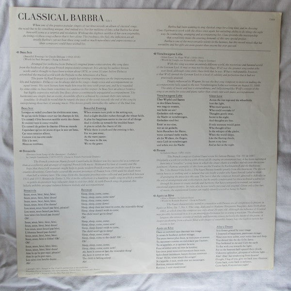 Barbra Streisand : Classical ... Barbra (LP, Album)