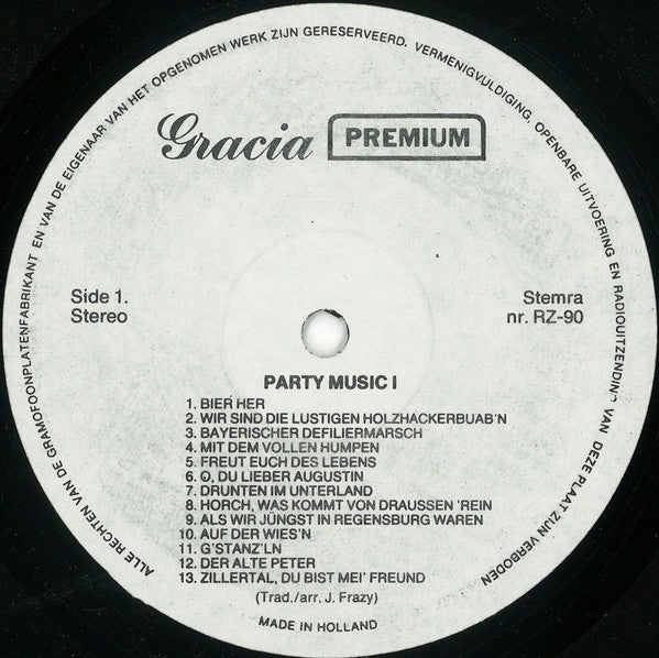 Gracia (4) : Party Music I (LP, Album)