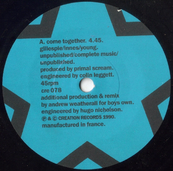 Primal Scream : Come Together (7", Single)