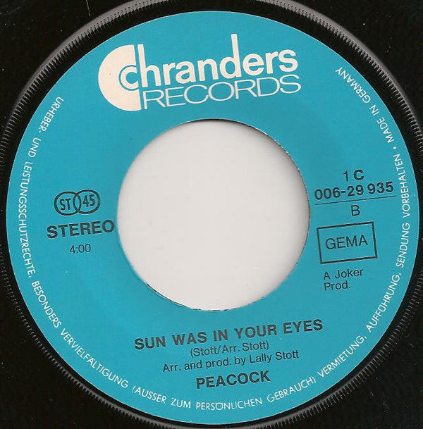 Peacock (2) : Just A Lonely Man (7", Single)
