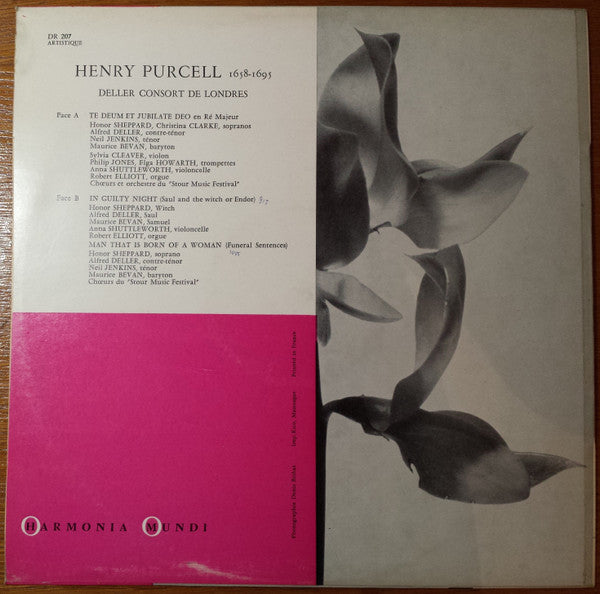 Henry Purcell - Deller Consort, Stour Music Festival Chamber Orchestra, Alfred Deller : Te Deum Et Jubilate Deo / I Guilty Night / Man That Is Born Of A Woman (LP, Mono)
