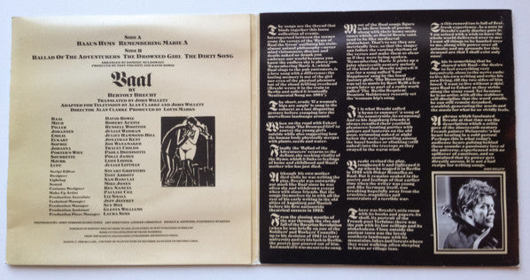 David Bowie : David Bowie In Bertolt Brecht's Baal (7", EP, Sem)