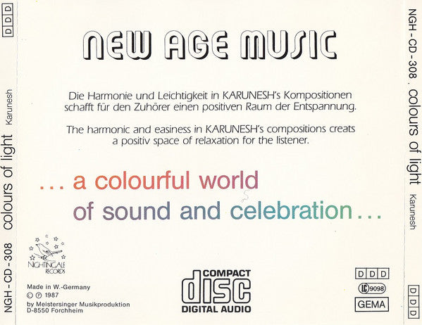 Karunesh : Colours Of Light (CD, Album)