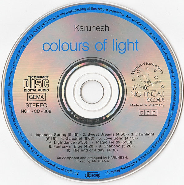 Karunesh : Colours Of Light (CD, Album)