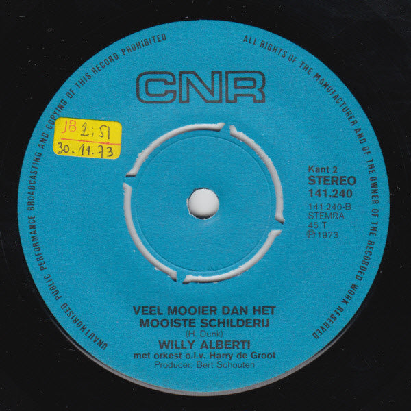 Willy Alberti : Alles Geef Ik Jou (7", Single)