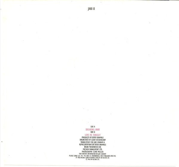 Jaki Graham : Breaking Away (7", Single, Inj)