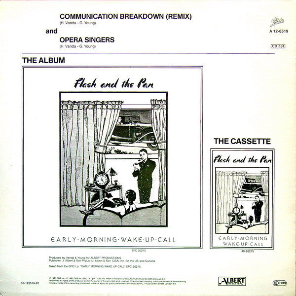 Flash And The Pan* : Communication Breakdown (Remix) (12", Maxi)