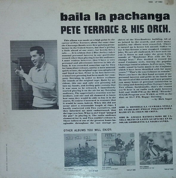 Pete Terrace & His Orch.* : Baila La Pachanga (LP, Album, Mono)