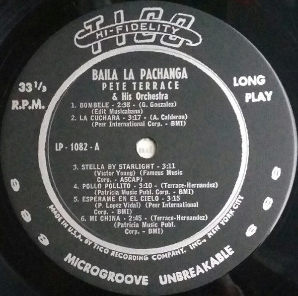 Pete Terrace & His Orch.* : Baila La Pachanga (LP, Album, Mono)