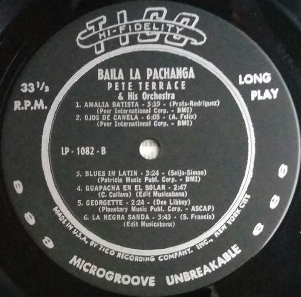 Pete Terrace & His Orch.* : Baila La Pachanga (LP, Album, Mono)