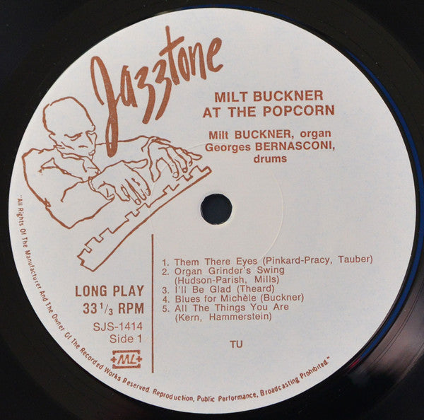 Milt Buckner : Milt Buckner At The Popcorn (LP)
