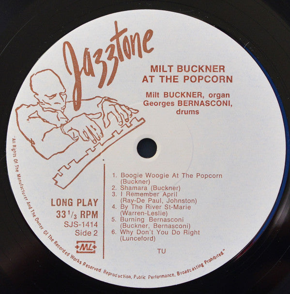 Milt Buckner : Milt Buckner At The Popcorn (LP)