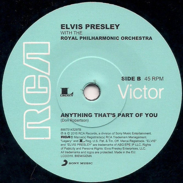 Elvis Presley With Royal Philharmonic Orchestra : If I Can Dream (7", Single, Ltd)