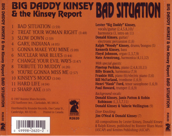 Big Daddy Kinsey & The Kinsey Report : Bad Situation (CD, Album, RE, Bon)