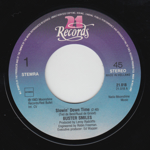 Buster Smiles : Slowin' Down Time (7", Single)