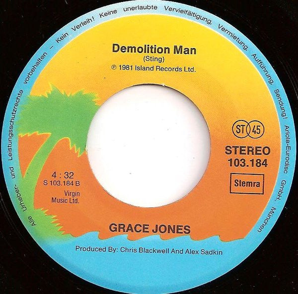 Grace Jones : I've Seen That Face Before (7", Single)