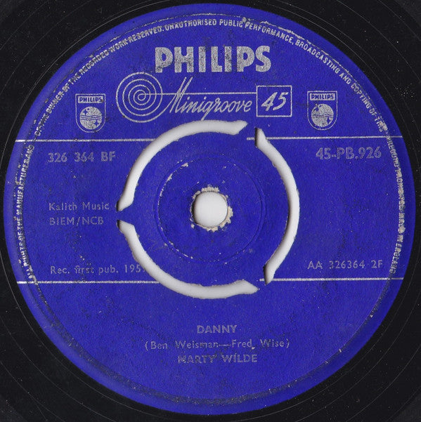 Marty Wilde : A Teenager In Love (7", Single)