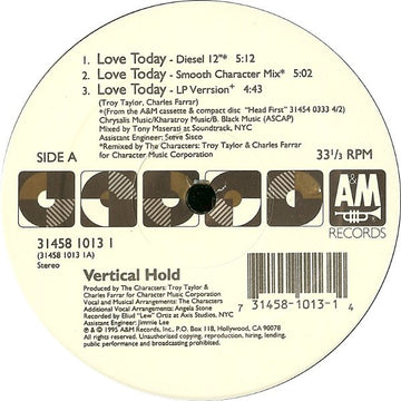 Vertical Hold : Love Today (12")