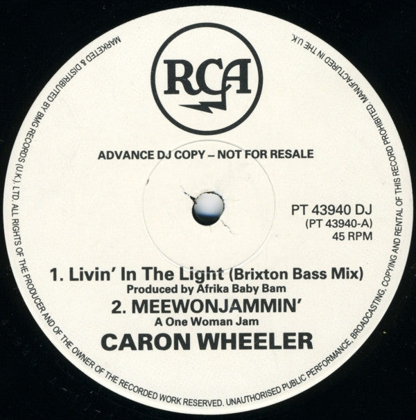 Caron Wheeler : Livin' In The Light (12", Promo)