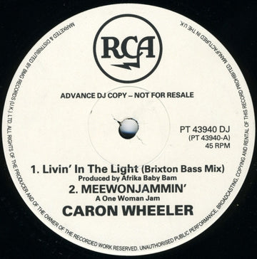 Caron Wheeler : Livin' In The Light (12", Promo)