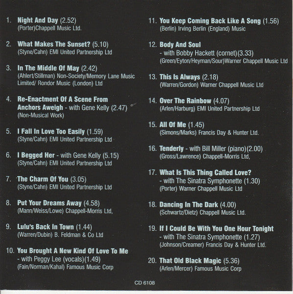 Frank Sinatra : In Celebration (CD, Comp)