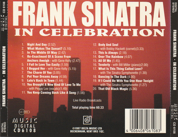 Frank Sinatra : In Celebration (CD, Comp)