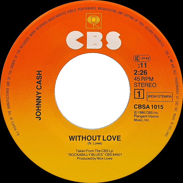 Johnny Cash : Without Love (7", Single)