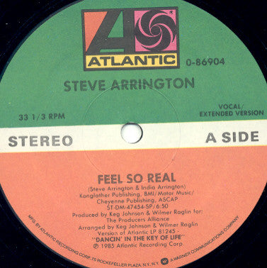 Steve Arrington : Feel So Real (12", Maxi)