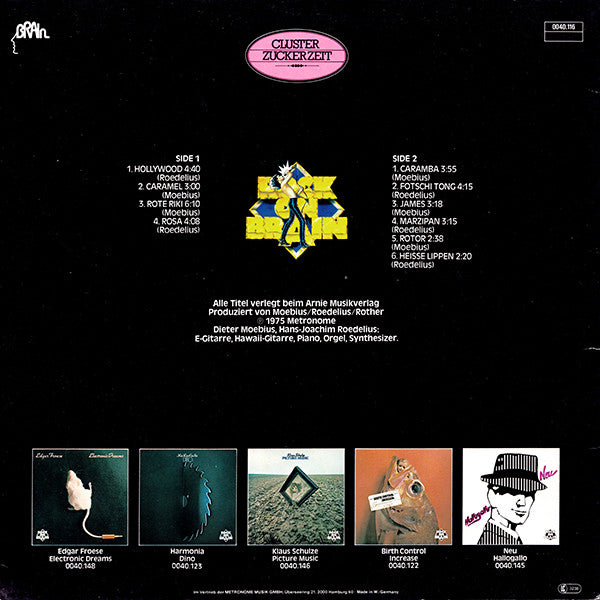 Cluster : Zuckerzeit (LP, Album, RE)